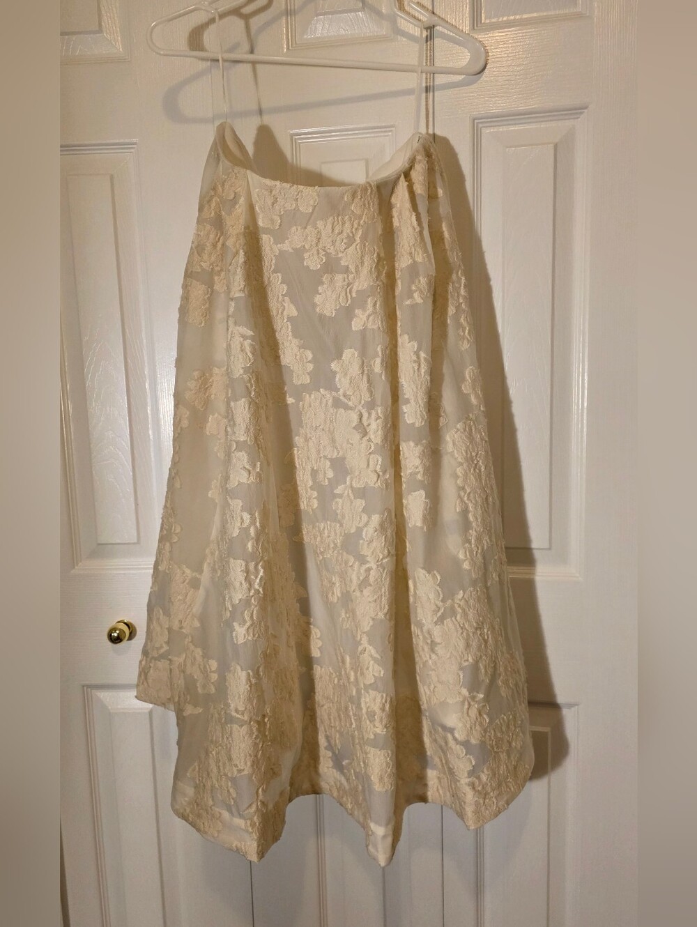 H&M Edition Jacquard Strapless Mini Dress Small In Cream - Picture 5 of 11